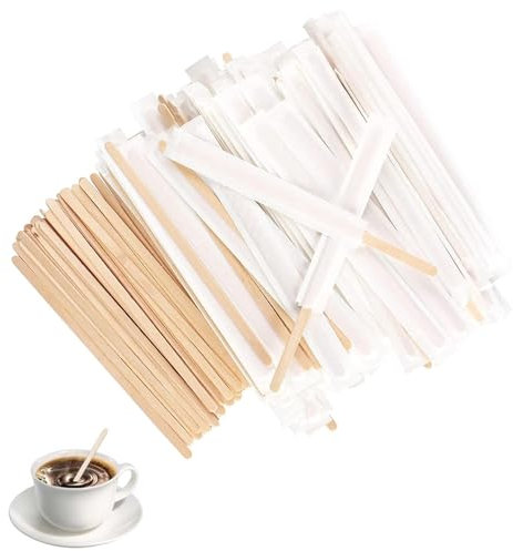 Bastoncini Caffe,200 Pezzi Agitatori per Caffè in Legno Bastoncini di Legno Palette Caffe Palette Monouso 14 cm Bastoncini per Mescolare Il l'artigianato per Caffè e Cocktail