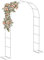 Metall Gartenbogen Hochzeitstorbogen Robustes Pergola Spalier 2,2 m/2,3 m/2,4 m Blumenständer Rosenbogen für Kletterpflanzen große Gartenlauben