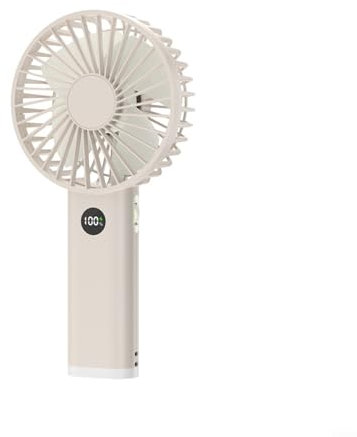 Ventiladores portátiles con 100 velocidades, ventilador de mano recargable por USB para exteriores, mini enfriador de aire (albaricoque)