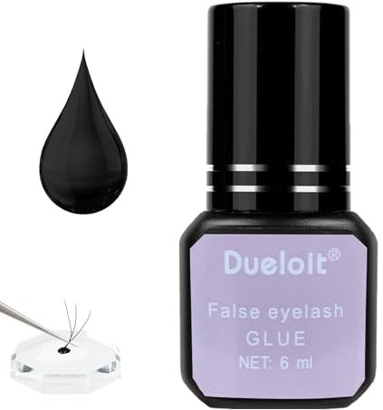Wimpernkleber,Wimpernverlängerung,Wimpernkleber Dauerhaft,Schnell Trocknend in 2 Sekunden,Langanhaltend und Fest,Geeignet für Wimpernstudios und Schulungseinrichtungen (6 Ml)