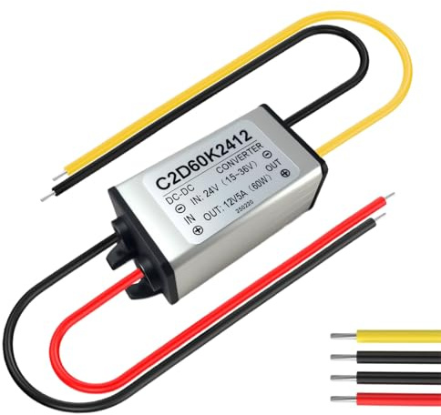 Spannungswandler 24v auf 12v 5A, DC DC wandler 24 auf 12, spannungsbegrenzer 12, Step Down Power Supply Buck Converter （15-36V)