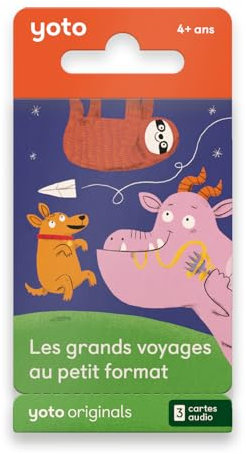 Yoto Die großen Reisen im kleinen Format, Hörbuch für Kinder in französischer Sprache, zum Hören auf Geschichtenerzähler, Nachtlicht, Geschichtenbox, Yoto Player und Mini, erste Dokumentarfilme, 4 bis