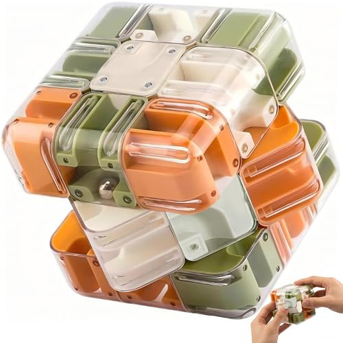 3D Labyrinth Zauberwürfel, Maze Cube Labyrinth Kugel Puzzl, Zauberwürfel 3x3 Kugellabyrinth Interaktives Würfel Lernspielzeug Spielgeschenk für Klassenpartys Geburtstage