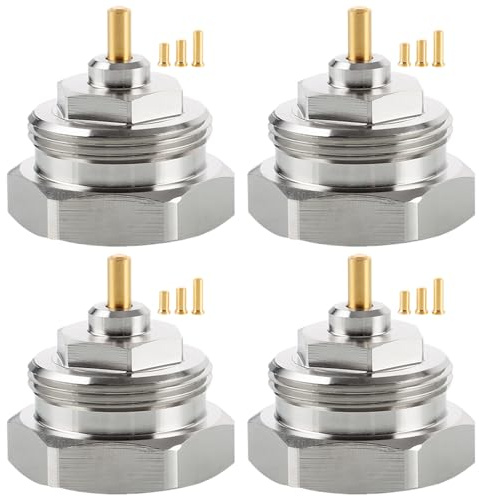 LDXDRU 4 Stück Heizkörperadapter M30x1.0 auf M30x1.5 Heizkörperventiladapter Thermostatventil Feingewinde Adapter für Thermostat/Thermostatkopf