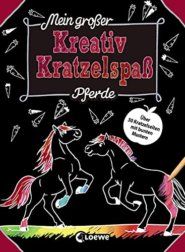 Mein großer Kreativ-Kratzelspaß: Pferde: Kritz-Kratz-Beschäftigung für Kinder ab 5 Jahre