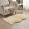 WIONE Spitzenqualität Lammfellimitat Teppich, Flauschig Weiche Nachahmung Wolle Teppich Longhair Fell Optik Gemütliches Schaffell Bettvorleger Sofa Matte Hellgelb 60 * 120cm