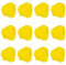 Faxco Kunststoff-Pompons, Cheerleading-Pompons, Sport, Tanz, Cheer, Kunststoff-Pompons für Rooter, Cheering Squard, Cheering Team, Gelb, 12 Stück