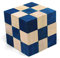 Logica Spiele Art. Blau Schlangenwürfel - 3D Denkspiel aus Holz - Schwierigkeit 4/6 Extrem - Knobelspiel - Geduldspiel - Leonardo da Vinci Kollektion