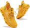 Dannto Scarpe da Corsa da Uomo e da Donna, Leggere, Traspiranti, Antiscivolo, per Palestra, Fitness, attività all'aperto, alla Moda, Giallo, 46 EU