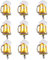 Lifreer 9 Stück Oktoberfest Folienballons - Bierflasche Oktoberfest Deko mit Goldstern Heliumballon zur Dekoration