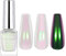 RARJSM Aurora Chrome Liquid Nail Powder Chameleon Metallic Mirror Effect Pink Green Iridescent 5ML for Gel Polish Pearl Mermaid Glitter Quick Dry Nail Art No Curing Required