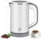Jalann Travel Kettle, Low Wattage Kettle, 800ml Electric Travel Kettles Small, Fast Boiling, Portable Mini Cordless Camping Kettles Stainless Steel for Caravan, Motorhome, Bedroom, Office (White)