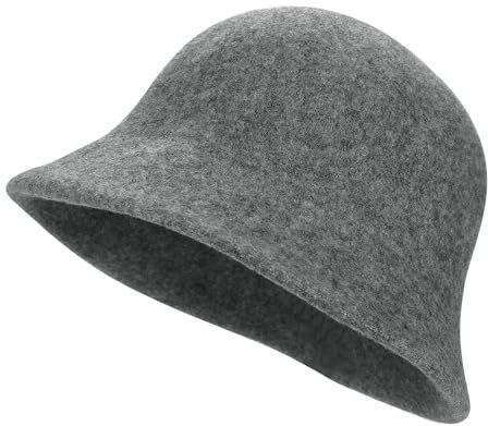 ITODA - Cappello Invernale da Donna in Feltro di Lana, Termico, Elegante, Stile Vintage, Casual, Pieghevole, Colore Puro, in Morbido Pile, per Donne e Ragazze