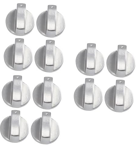 KOMBIUDA 12stücke Metall Herdknopf Für Gasherde Einfache Installation Und Langlebige Nutzung Für Herd Backofen Und Kochfeld