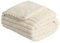OHS Faux Fur Fleece Throw, Thick Rib Blanket Throws for the Sofa Winter Warm Blanket Ultra Soft Cosy Warm Sofa Throw Blanket for Bedroom Living Room, 125 x 150cm - Natural