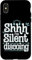 Carcasa para iPhone X/XS Silent Disco Party Auriculares inalámbricos Dance Vibes Tee