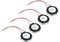 sourcing map 2 Pcs 2W 8 Ohm Small Speakers Metal Shell Round Internal Micro Magnet Speaker with 60mm Terminal Wire for Mini Speakers DVD EVD Multimedia Mobile Portable Advertising Machine