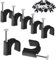100PCS Round Cable Clips with Storage Box, 12MM Electrical Cable Wall Clip Nail Clips Management, Wire Tidy Clips Pins Cable Tacks for Ethernet, Electrical Wires