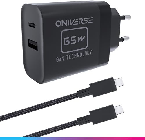 Câble adaptateur AC 65 W USB C 1,5 m Oniverse Noir pour Nintendo Switch™ 2