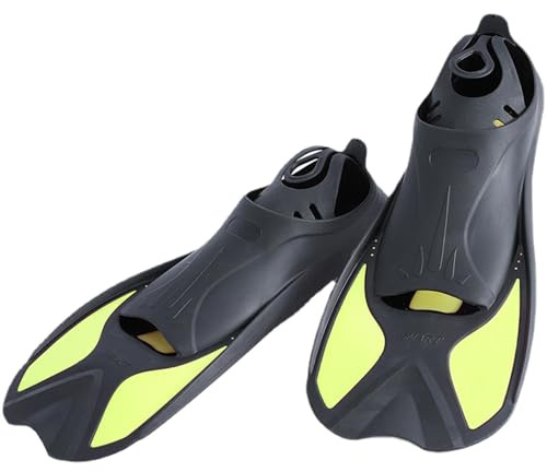 Schnorchelflossen: Kurze Schwimmflossen für Erwachsene, leichte Flossen aus PP TPR, komplettes Fußreise-Design mit einfacher Tritteffizienz, kompaktes Taucherzubehör zum Schwimmen, Schnorcheln