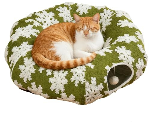 Cama para Gatos De Navidad Cama Donut para Gatos