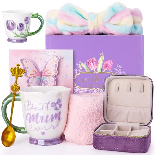Mothers Day Gifts, Tulip Mug Birthday Gifts for Mum, Best Mum Gifts | Beautiful 3D Tulip Design, Best Mum Ever Slogan, 18OZ Large Capacity, Ideal gift for Mum on Mother’s Day,Christmas,Birthday