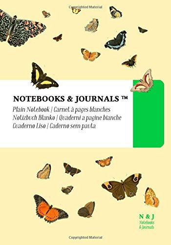 Notebooks & Journals, Butterflies (Nature Collection) Extra Large, Plain: Soft Cover (7 x 10)(Classic Notebook, Journal, Sketchbook, Diary, Composition Notebook)