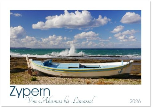 Zypern. Von Akamas bis Limassol (Tischkalender 2026 DIN A5 quer), CALVENDO Monatskalender: Urlaub auf der drittgrößten Insel des Mittelmeeres (CALVENDO Orte)
