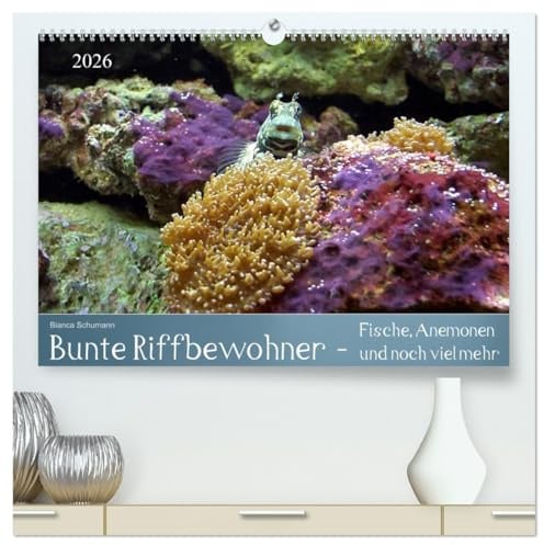Bunte Riffbewohner - Fische, Anemonen und noch viel mehr (hochwertiger Premium Wandkalender 2026 DIN A2 quer), Kunstdruck in Hochglanz: Tropische ... an Lebewesen und Farben (CALVENDO Tiere)