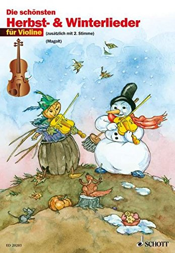 Die schönsten Herbst- und Winterlieder: Sankt Martin, Nikolauslieder und Weihnachtslieder. 1-2 Violinen.