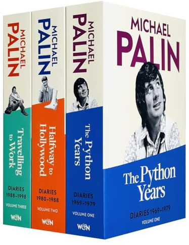Michael Palin Diaries Volume 1-3 Books Collection Set (The Python Years: Diaries 1969-1979, Halfway To Hollywood: Diaries 1980-1988 & Travelling to Work: Diaries 1988–1998)