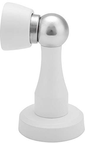 Zerodis Stainless Steel Strong Magnet Door Stopper Holder Solid Door Catch Accessories with Concealing Screws Floor Mounted Design(White)
