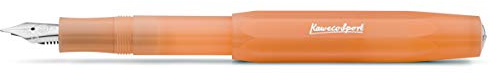 Kaweco FROSTED SPORT Fountain Pen Soft Mandarine I Premium Fountain Pen for Ink Cartridges I Exclusive Fountain Pen 13 cm I Nib: B (Broad)