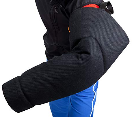 DINGO GEAR Extra Soft Nylcot Bite Sleeve with Handle and Grip Inside the Bite Guard for IGP, Dog Sports, Young Dog Training, Black, Bite Level 2 - Intermediate (S01963)