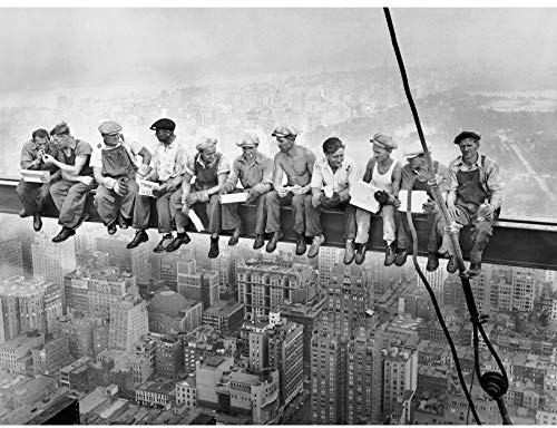 Fine Art Prints Lunch Atop A Skyscraper New York 1932 Kultiges Foto, großes Kunstdruck-Poster, dickes Papier, 45,7 x 61 cm
