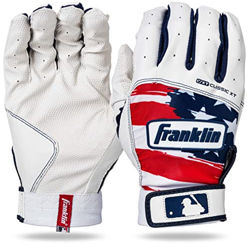 Franklin Sports Classic XT Batting Gloves, Pair - USA - Adult Small