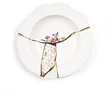 SELETTI KINTSUGI Collezione Piatti Ispirata dalla Tecnica Giapponese, Piatto Fondo 09623
