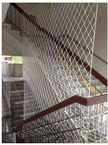 Balkon Zaun Schiene Schutz Sicherheitsnetz Baby Kind Geländer Guard Gate Treppen Indoor Outdoor Gewebte Seil Absturzsicherung Kinder Gitter Net Nylon Weiß 6mm,10cm,3 * 2M(10 * 7ft)