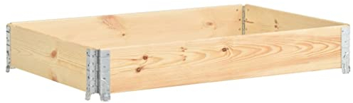 vidaXL Kiefernholz Massiv Palettenrahmen Aufsatzrahmen Hochbeet Gartenbeet Pflanzbeet Europalette Holz Klapprahmen Stapelrahmen 50x150cm