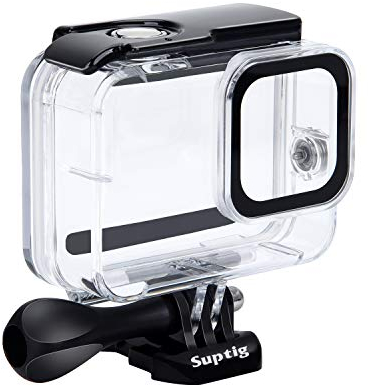 Suptig Custodia protettiva impermeabile subacquea compatibile per GoPro Hero 8 nera impermeabile 60 m