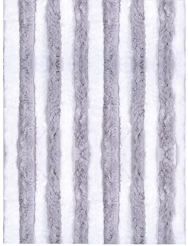 Arsvita - Tenda in ratina, 80 x 200 cm, protezione perfetta dagli insetti e dagli sguardi indiscreti per la porta del balcone e della terrazza, colore: grigio chiaro