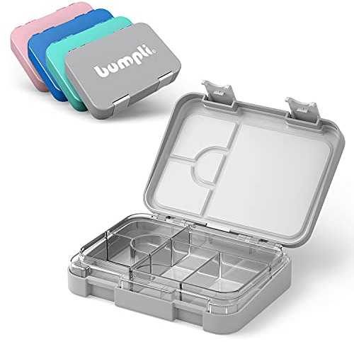 bumpli® Brotdose Kinder mit Fächern - kinderfreundliche Verriegelung mit Klick-Verschluss - Lunchbox, Bento Box für Kindergarten, Schule, Ausflüge