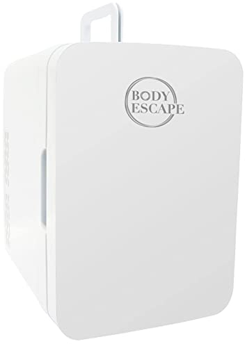 Body Escape Mini Fridge For Skincare & Make-Up - Glass Door Beauty Mini Fridges - Birthday Gifts For Her Skin Care - Portable, Compact, Small & Quiet Skincare Fridge For Makeup - 10L White