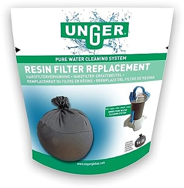 UNGER Replacement Resin Filter Pack for Rinse'n'Go Spotless Car Wash System - Car, Vehicle & Window Cleaning Accessory - Professional & DIY - 2l, Green