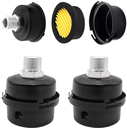 Seamaka 3 pack Air Compressor Silencer 1/2PT 20mm Air compressor Filter Replacement Parts Metal Air Compressor Muffler Accessories O-H-067-1/2