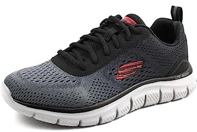Skechers 232399, Zapatillas Hombre, Black Mesh/Charcoal Trim, 40 EU