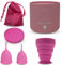 Chillhil Set di 2 Coppette Mestruali Taglie S e L con 1 Sterilizzatore - Coppetta Mestruale Comoda, Morbida, 100% Silicone di Grado Medico Lavabile e Riutilizzabile