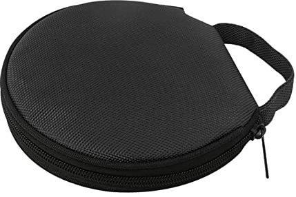 Colcolo Porta CD Organizer 20 capacità Tessuto Impermeabile Durevole AntiGraffio Compatto Piccolo, Uso Domestico Vcd Portafoglio Rotondo, Nero
