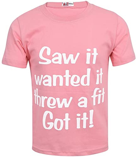 A2Z 4 Kids Girls T Shirts Soft Feel Summer Comfortable Tank Top Tees for Children Girls Age 2-13 Years