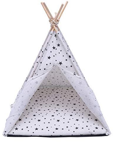 VILLCASE Carpa para Mascotas Cama para Gatos con Calefacción Tipi para Mascotas Casitas para Perros Pequeños Tipi De Perro Cama Tipi para Perros Perro Pequeño Nido De Gato Poliéster